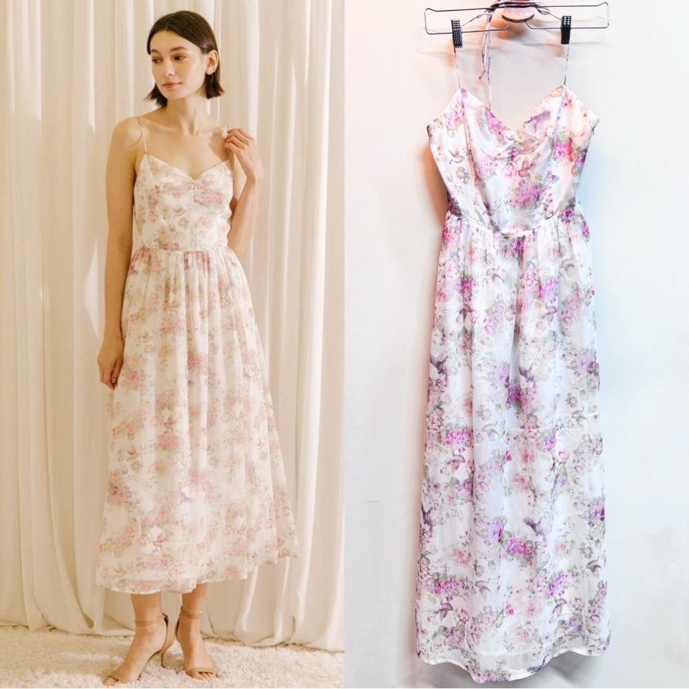 NWOT Storia hummingbird romantic midi dress, Size M